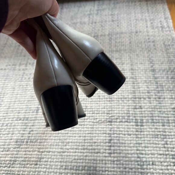 NEW Franco Sarto White Leather Western Booties 10 - Picture 5 of 5